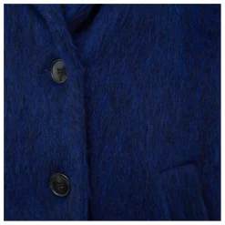 Manteau Court en Laine Recyclée | Bleu électrique