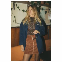 Manteau Court en Laine Recyclée | Bleu électrique