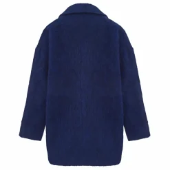 Manteau Court en Laine Recyclée | Bleu électrique
