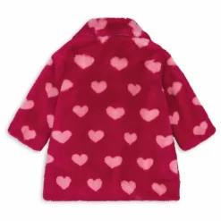 Manteau Façon Fourrure Fuzzie Fibres Recyclées | Rouge