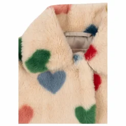 Manteau Façon Fourrure Fuzzie Fibres Recyclées | Beige