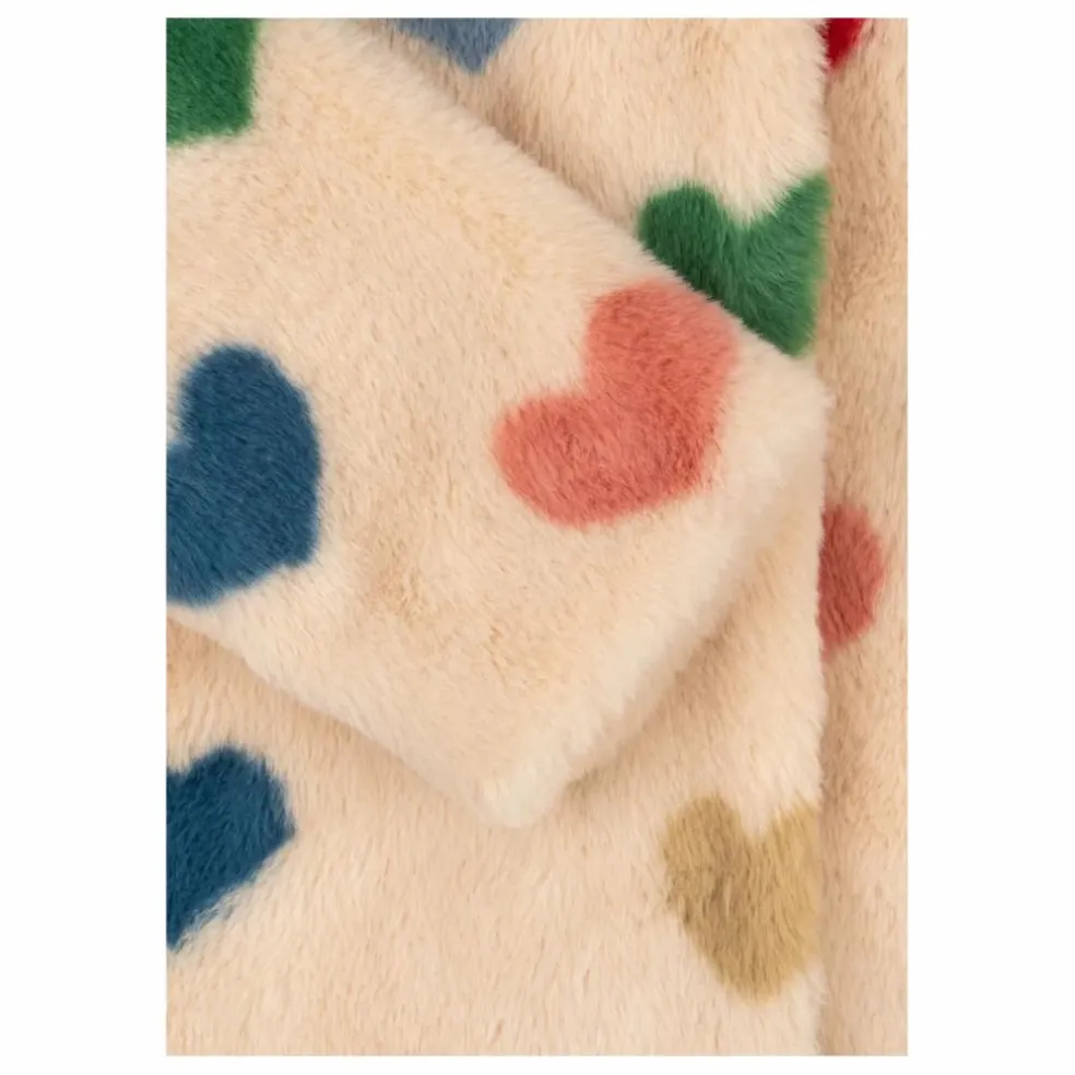 Manteau Façon Fourrure Fuzzie Fibres Recyclées | Beige