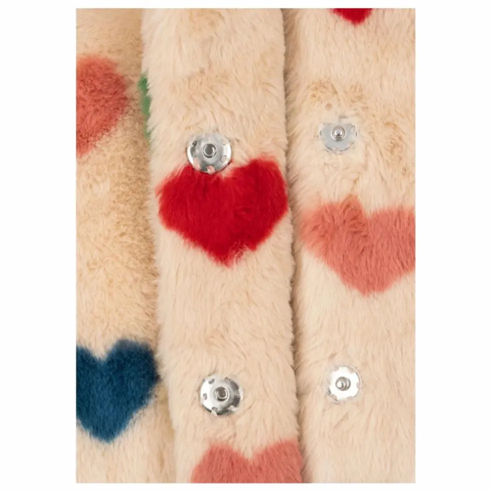 Manteau Façon Fourrure Fuzzie Fibres Recyclées | Beige