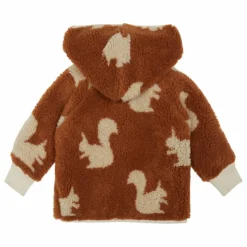 Manteau Façon Sherpa Ecureuils Bébé | Marron