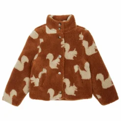 Manteau Façon Sherpa Ecureuils | Marron