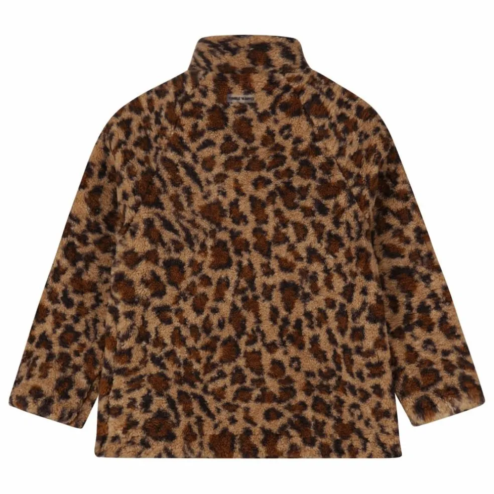 Manteau Façon Sherpa Minnesota Léopard Fibres Recyclées | Marron