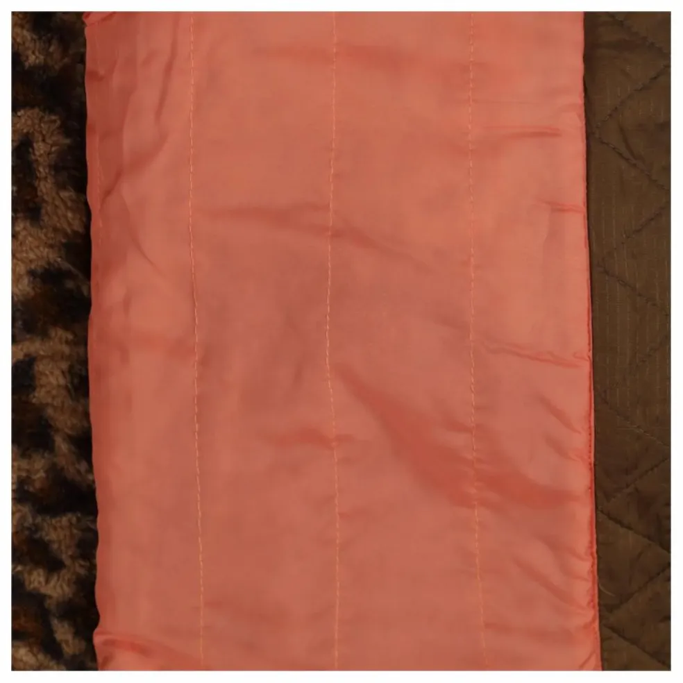 Manteau Façon Sherpa Minnesota Léopard Fibres Recyclées | Marron
