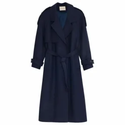 Manteau Flavia Laine Recyclée | Bleu marine