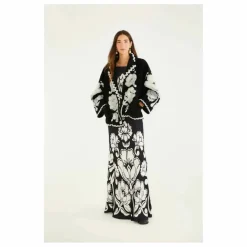 Manteau Floral Arabesque | Noir