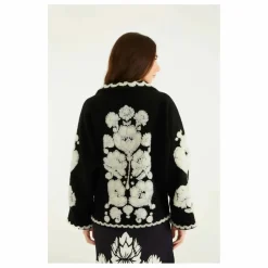 Manteau Floral Arabesque | Noir