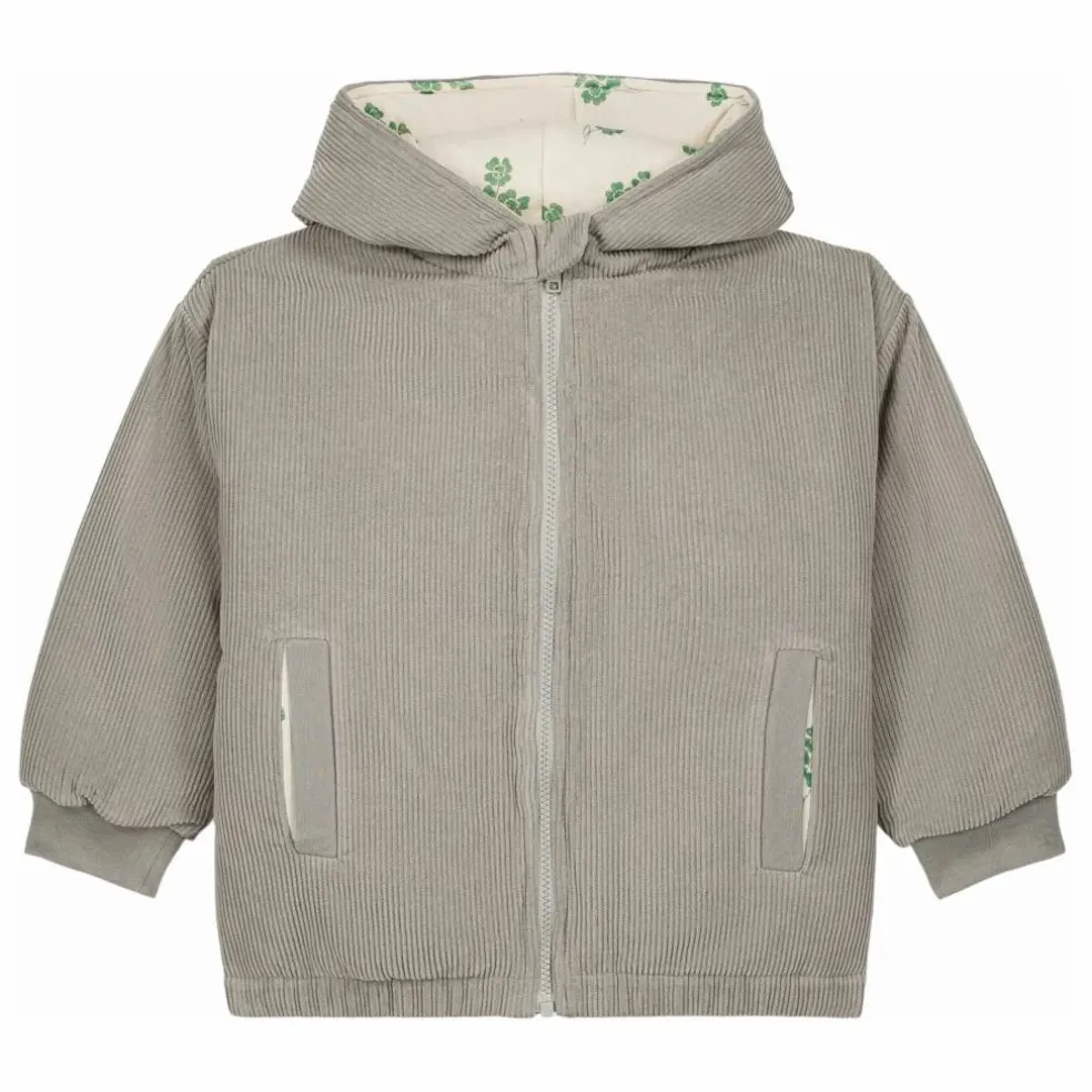 Manteau Frio Trèfles Velours Côtelé Fibres Recyclées | Gris