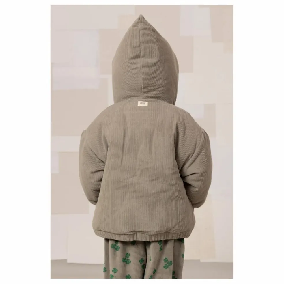 Manteau Frio Trèfles Velours Côtelé Fibres Recyclées | Gris