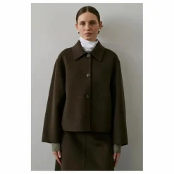 Manteau Gyoda Laine | Brun kaki
