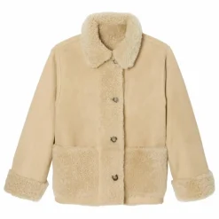 Manteau Julia Peau Lainée | Ecru