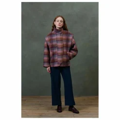 Manteau Kristina Carreaux Laine - Collection Femme | Rose