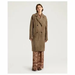 Manteau Lancaster Herringbone Laine Vierge | Beige
