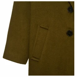 Manteau Long en Laine Recyclée | Vert kaki