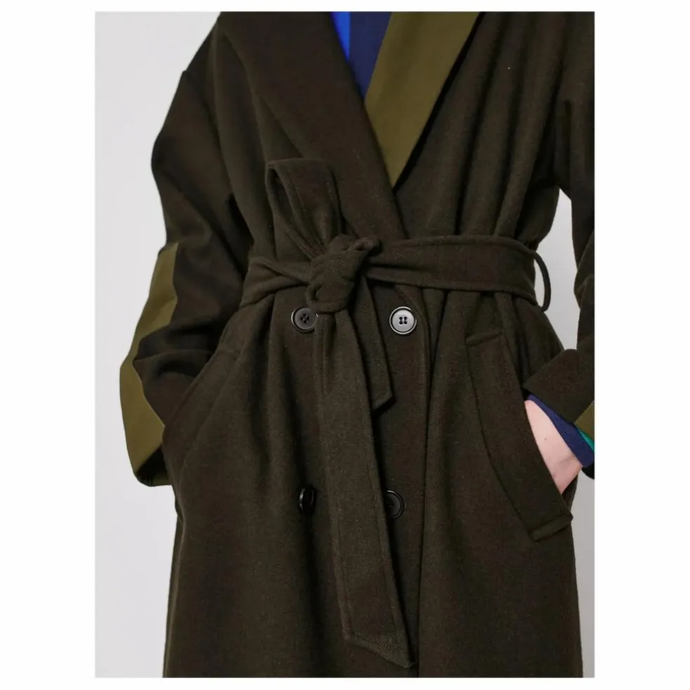 Manteau Long Laine - Collection Femme | Bleu nuit