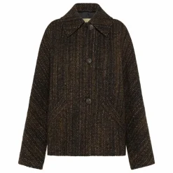 Manteau Lord Herringbone Laine Vierge | Noir
