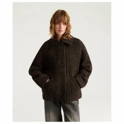 Manteau Lord Herringbone Laine Vierge | Noir
