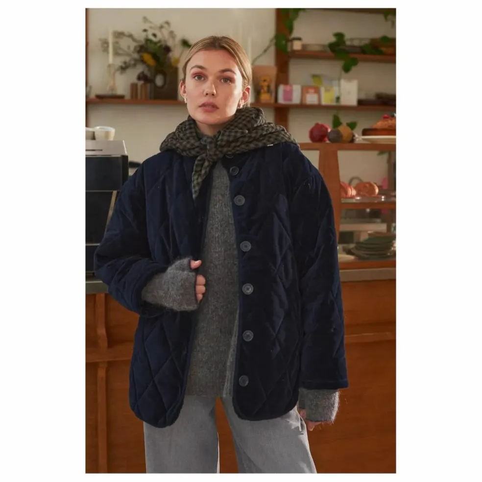 Manteau Matelassé Louisa Velours - Collection Femme | Indigo