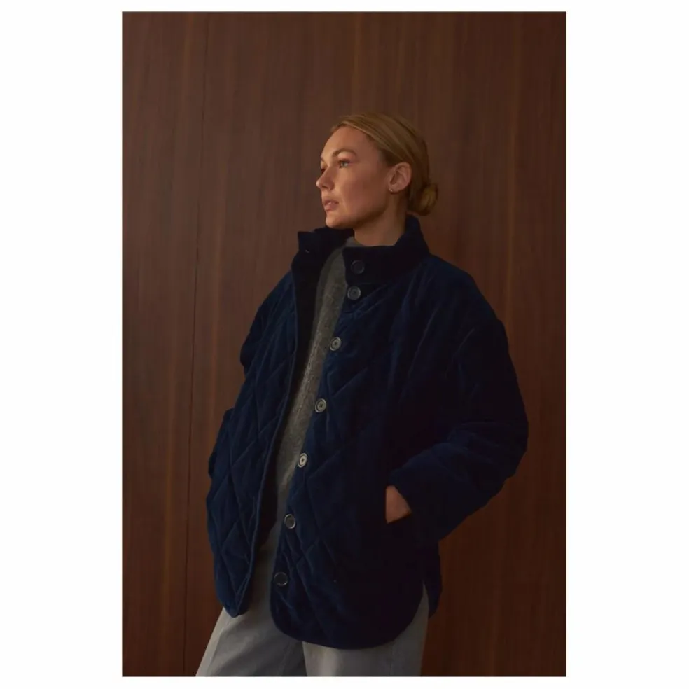 Manteau Matelassé Louisa Velours - Collection Femme | Indigo