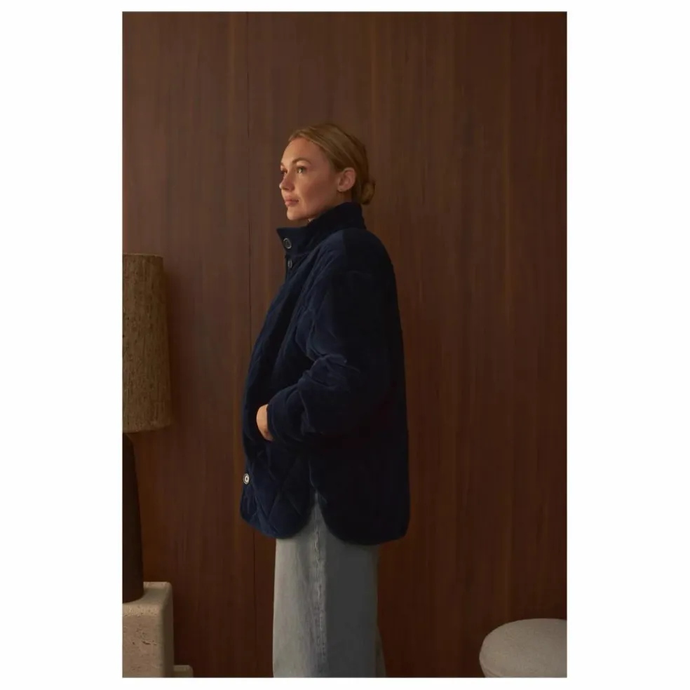 Manteau Matelassé Louisa Velours - Collection Femme | Indigo