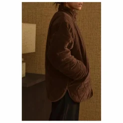 Manteau Matelassée Louisa Velours - Collection Femme | Chocolat