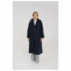 Manteau Mayri Laine Vierge | Bleu marine