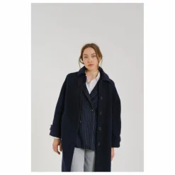Manteau Mayri Laine Vierge | Bleu marine