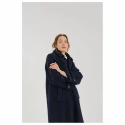 Manteau Mayri Laine Vierge | Bleu marine