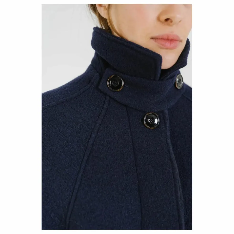 Manteau Mayri Laine Vierge | Bleu marine