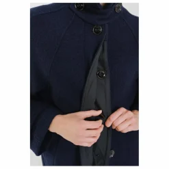 Manteau Mayri Laine Vierge | Bleu marine