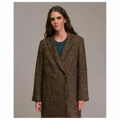 Manteau Mikalo Pied de Coq | Chocolat