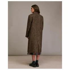 Manteau Mikalo Pied de Coq | Chocolat