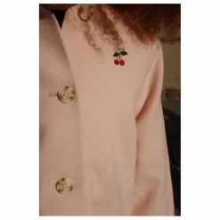 Manteau Novella Laine | Rose pêche
