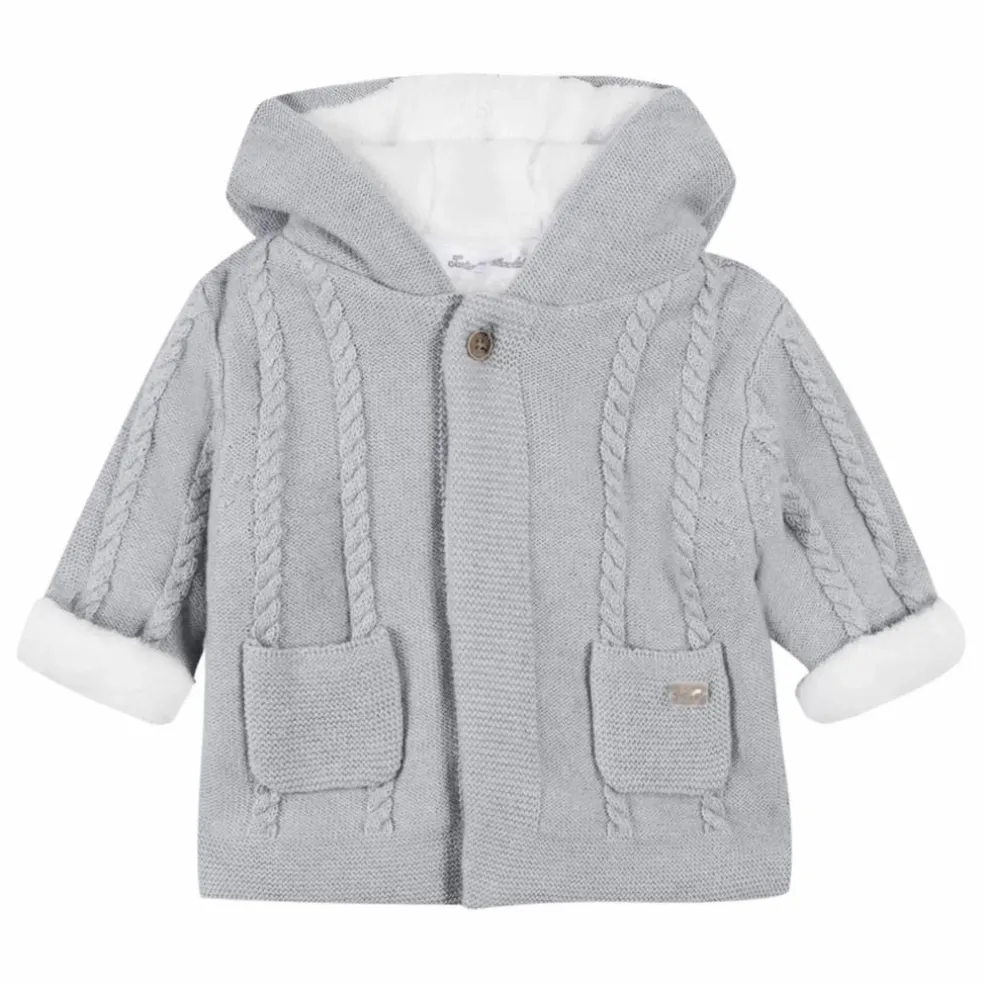 Manteau Polaire Doublé Maille | Gris chiné