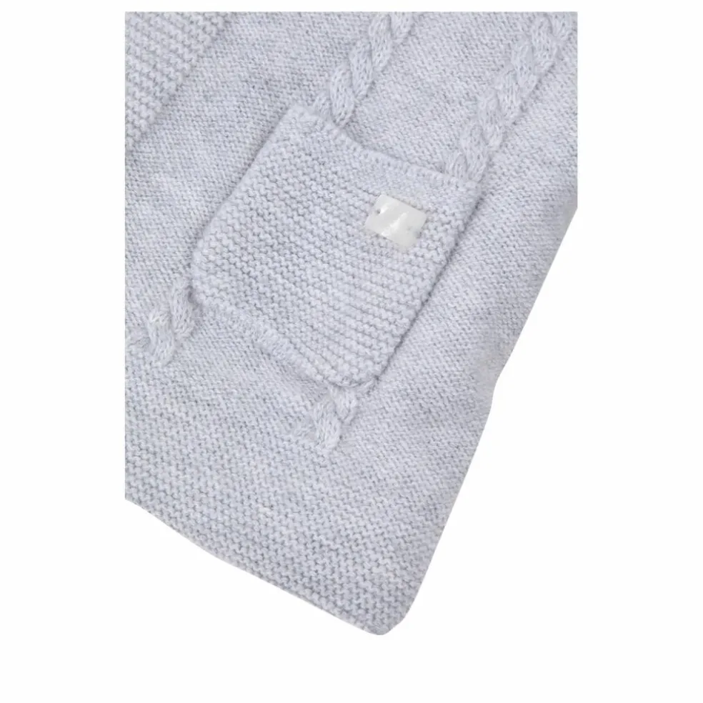 Manteau Polaire Doublé Maille | Gris chiné