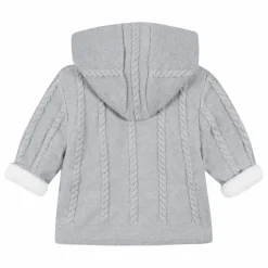Manteau Polaire Doublé Maille | Gris chiné