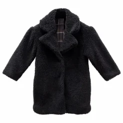 Manteau Sherpa Coton Bio Freya | Gris anthracite