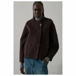 Manteau Windsor Laine | Aubergine