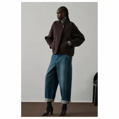 Manteau Windsor Laine | Aubergine