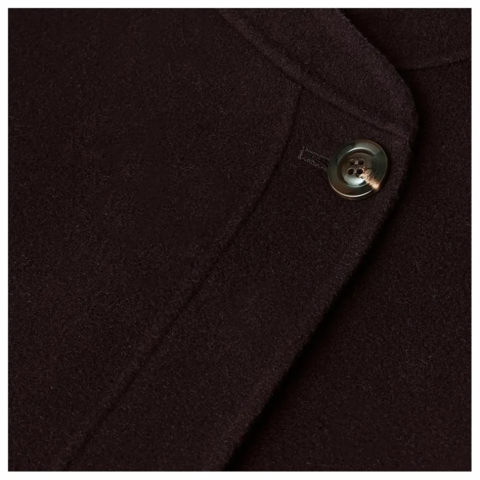 Manteau Windsor Laine | Aubergine