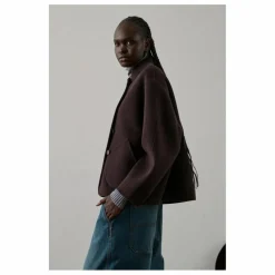 Manteau Windsor Laine | Aubergine
