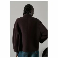 Manteau Windsor Laine | Aubergine