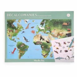 Mappemonde avec décalcomanies
