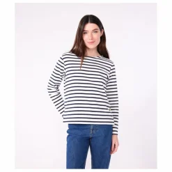 Marinière Col Bateau Coton Bio | Blanc