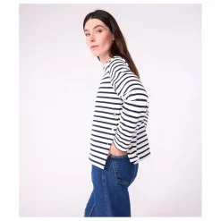 Marinière Col Bateau Coton Bio | Blanc