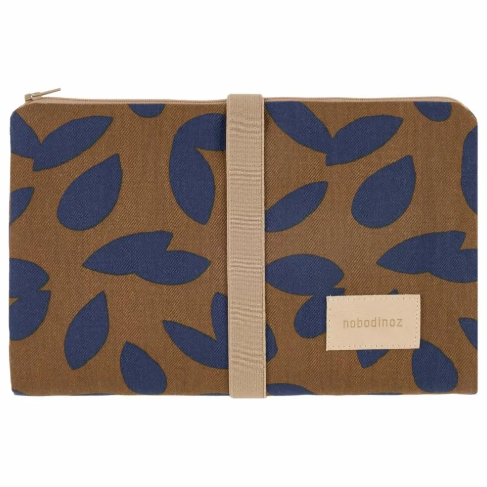 Matelas à langer de voyage Hyde Park Blue Leaves | Bleu