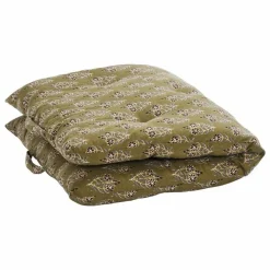Matelas de sol à motifs en coton | Olive